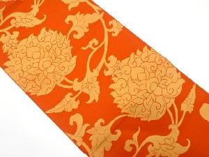 アンティーク　花唐草模様織り出し袋帯（着用可）